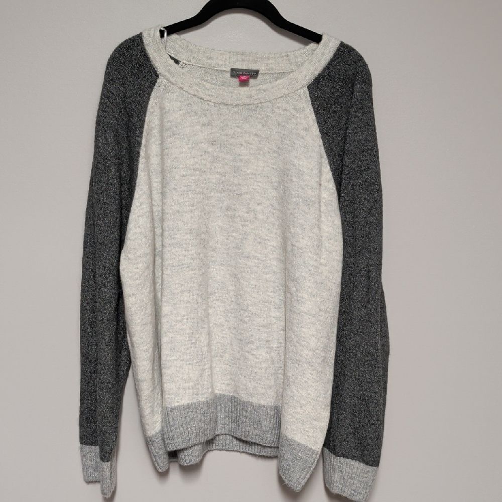 Vince Camuto Gray and Charcoal Gray Women's Sweater